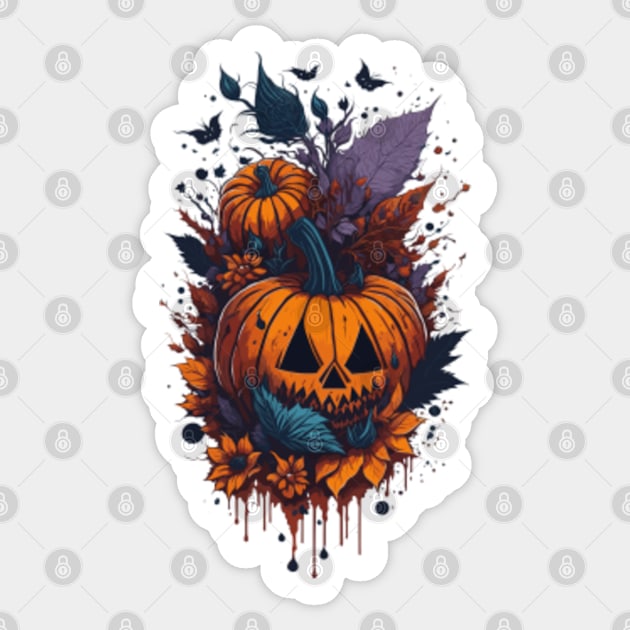 Harvest Lantern Glow - Halloween Sticker by DesignINKZ